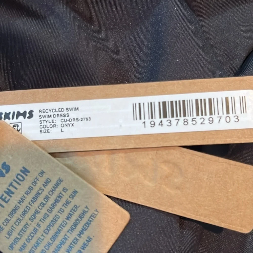 NWT SKIMS SIGNATURE SWIM T-SHIRT DRESS IN ONYX